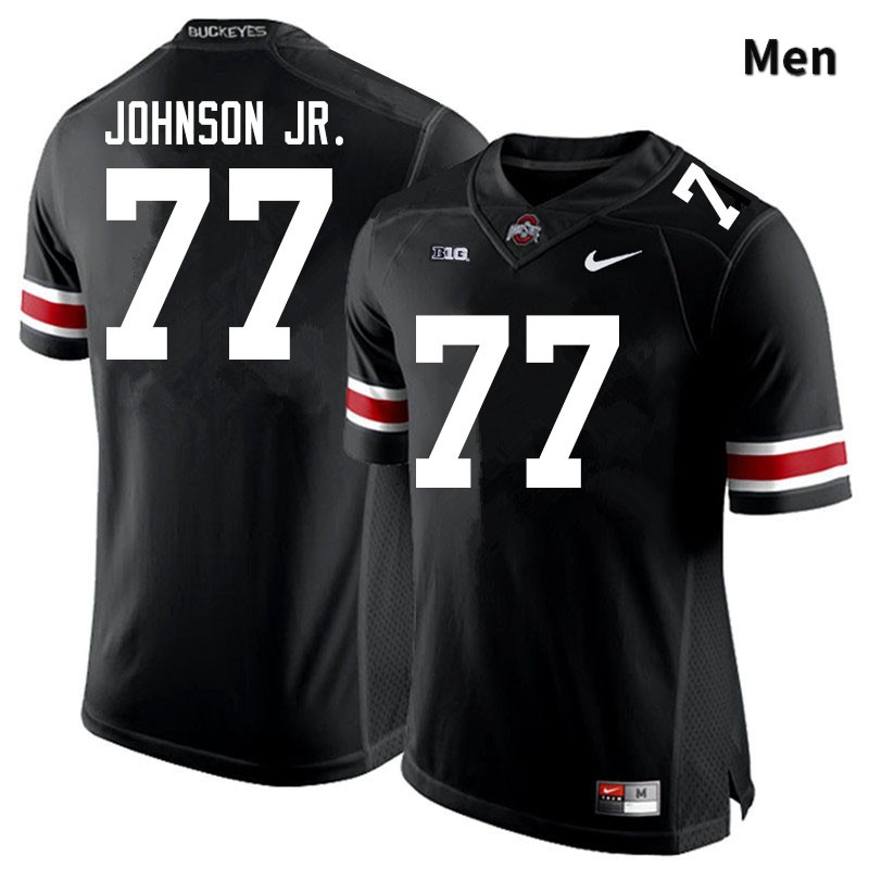 Ohio State Buckeyes Paris Johnson Jr. Men's #77 Black Authentic Stitched College Football Jersey